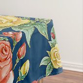 Vintage Aquarellblumen-Rose Hintergrund | Tischdecke (Beispiel)