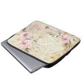 Vintage Aquarellblüte Laptopschutzhülle (Vorne Knopf)