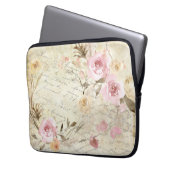 Vintage Aquarellblüte Laptopschutzhülle (Vorderseite Links)
