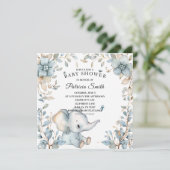 Vintage Aquarellblütendusche Einladung (Stehend Vorderseite)