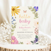 Vintage Aquarellblütendusche Einladung