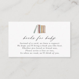 Vintage Aquarellbücher für Kinder Begleitkarte