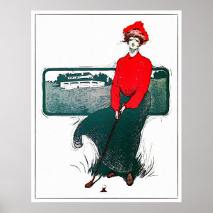 Vintage Aquarelldruckerei der 30er Jahre Poster