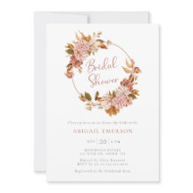 Vintage Aquarelldusche Blumendusche Einladung