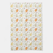 Vintage Aquarelleier & Frühlingsblumen Ostern Geschirrtuch (Vertikal)