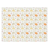 Vintage Aquarelleier & Frühlingsblumen Ostern Tischdecke (Vorderseite (Horizontal))