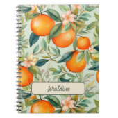 Vintage Aquarellfarbe Mandarine Orange Notizblock (Vorderseite)