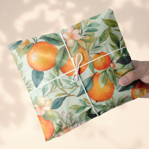 Vintage Aquarellfarbe Mandarine Orange Seidenpapier