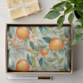 Vintage Aquarellfarbe Mandarine Orange Seidenpapier (Geschenk)