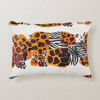 Vintage Aquarellfarben Blätter Illustration. Dekokissen