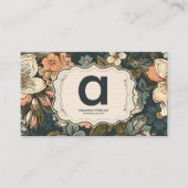 Vintage Aquarellfarben-Blume Beruflich Visitenkarte (Vorderseite)