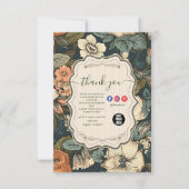 Vintage Aquarellfarben-Blume Berufliches Geschäft Dankeskarte (Vorderseite)