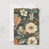 Vintage Aquarellfarben-Blume Berufliches Geschäft Dankeskarte (Rückseite)