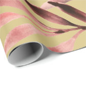 Vintage Aquarellfarben-Blume und Blätter Geschenkpapier (Rolleneckpunkt)