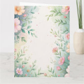 Vintage Aquarellfarben Herzlichen Glückwunsch Hoch Karte (Rückseite)