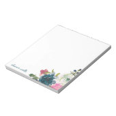 Vintage Aquarellfarben Personalisierte Bodenbeläge Notizblock (Rotiert)