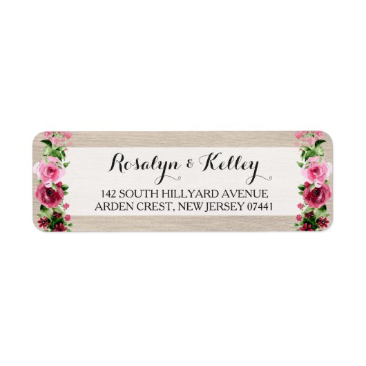 Vintage Aquarellfarben-Rose auf rustikalem Holz (Vorne)