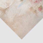 Vintage Aquarellfärbung Französische Rose ephemere Seidenpapier (Ausschnitt)