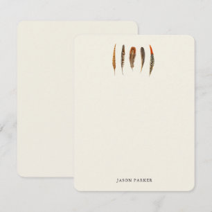 Vintage AquarellFedern Rustikale Mitteilungskarten