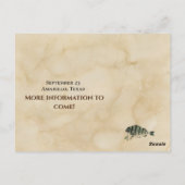 Vintage Aquarellfische Save the Date Postkarte (Rückseite)