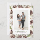 Vintage Aquarellkiefer Cons Foto Weihnachten (Vorderseite)