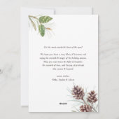 Vintage Aquarellkiefer Cons Foto Weihnachten (Rückseite)