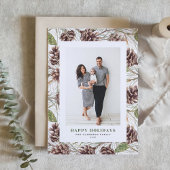 Vintage Aquarellkiefer Cons Foto Weihnachten