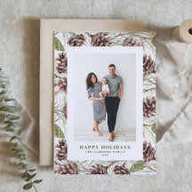 Vintage Aquarellkiefer Cons Foto Weihnachten