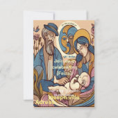 Vintage Aquarellmaldusche Einladung (Vorderseite)