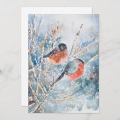 Vintage Aquarellmalerei Feiertagskarte (Vorne/Hinten)