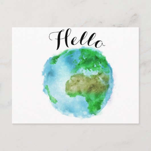 Vintage Aquarellmappe Postkarte (Vorderseite)