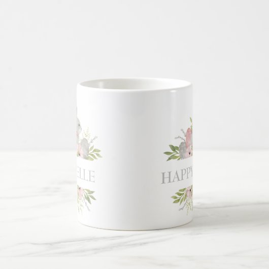 Vintage Aquarellmauer Ostersonne Personalisiertes Kaffeetasse (Mittel)