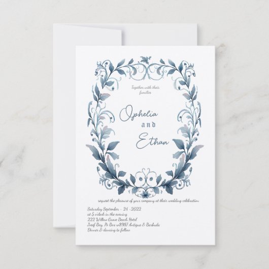 Vintage Aquarellmühle Hochzeit Einladung (Vorderseite)