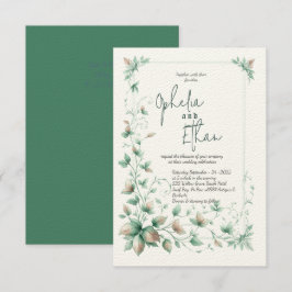 Vintage Aquarellmühle Hochzeit Einladung