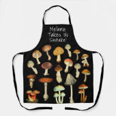 Vintage Aquarellmushrooms Funny Sprichwort Schürze (Vorderseite)