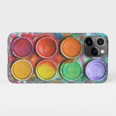 Vintage Aquarellpalette iPhone Hülle (Rückseite (Horizontal))