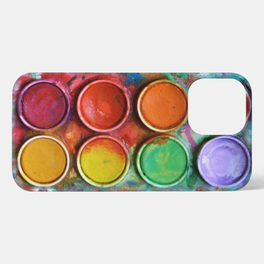 Vintage Aquarellpalette iPhone Hülle (Rückseite (Horizontal))