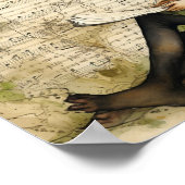 Vintage Aquarellpapiere Poster (Ecke)