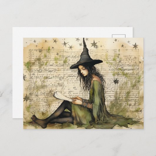 Vintage Aquarellpapiere Postkarte (Vorne/Hinten)