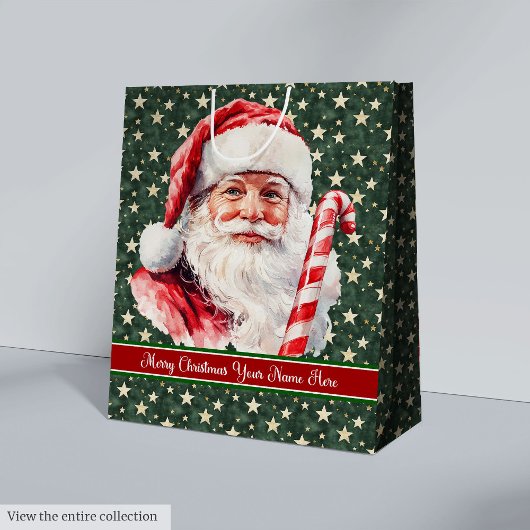 Vintage Aquarelltasche Mittlere Geschenktüte