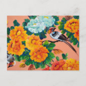 Vintage Aquarellvögel Postkarte (Vorderseite)