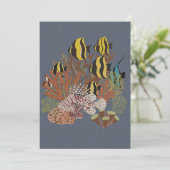 Vintage-Aquarium Dankeskarte (Stehend Vorderseite)