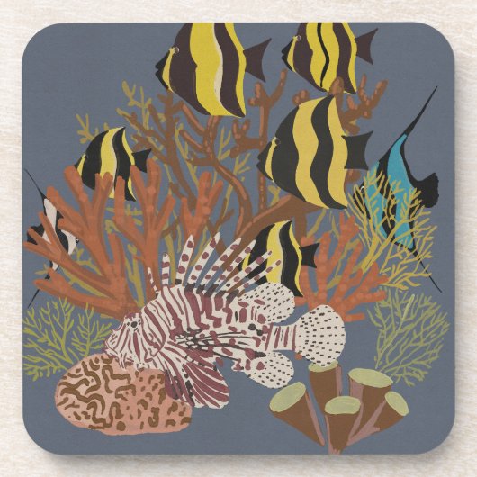 Vintage-Aquarium Getränkeuntersetzer (Vorderseite)