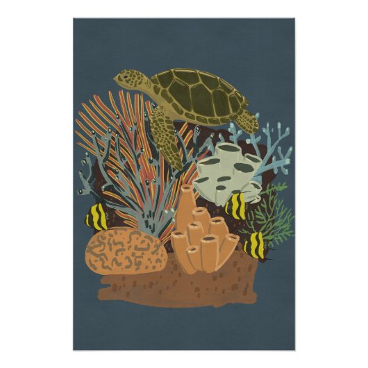 Vintage-Aquarium Poster (Vorderseite)