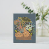 Vintage-Aquarium Postkarte (Stehend Vorderseite)