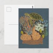 Vintage-Aquarium Postkarte (Vorne/Hinten)