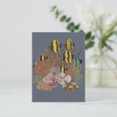 Vintage-Aquarium Postkarte (Stehend Vorderseite)