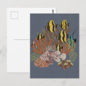 Vintage-Aquarium Postkarte (Vorne/Hinten)