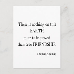 Vintage Aquinas-Freundschaft Inspiration Zitat Postkarte