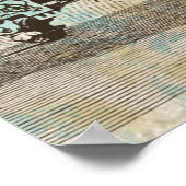 * Vintage AR23 Viktorianische Blume Jugendstil Poster (Ecke)